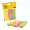 Notas adesivas 3M 671-3 retangular verde, rosa, amarelo 100 folhas autocolante