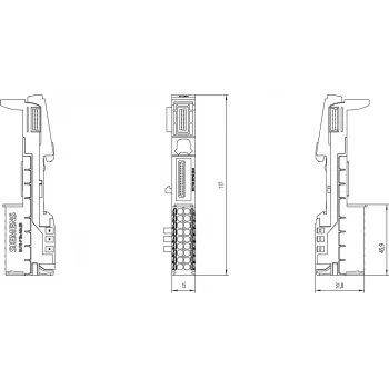 Siemens 6ES7193-6BP00-0BA0 Terminais elétricos