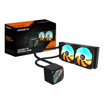 Arrefecedor líquido para CPU GIGABYTE GAMING 240 — 2x120mm ARGB, socket LGA1851/AM5