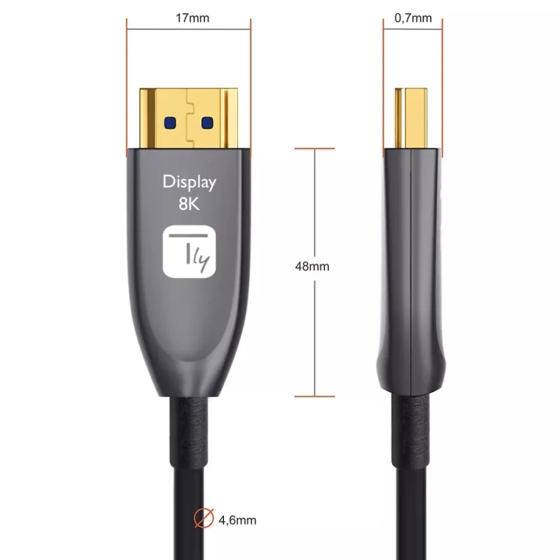 Cabo HDMI Techly ICOC HDMI-HY8-030 30 m HDMI tipo A (standard) preto