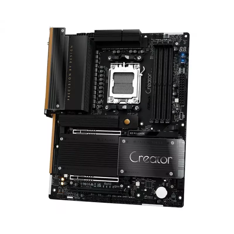 Placa-mãe ASRock X870 Taichi Creator ATX — AMD X870, Socket AM5, DDR5, 4 DIMM, 256 GB, Ethernet 10Gb, Wi-Fi 7