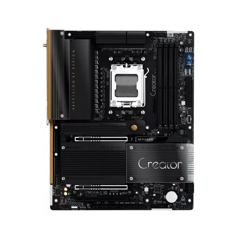 Placa-mãe ASRock X870 Taichi Creator ATX — AMD X870, Socket AM5, DDR5, 4 DIMM, 256 GB, Ethernet 10Gb, Wi-Fi 7