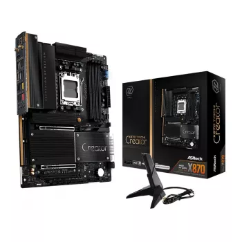 Placa-mãe ASRock X870 Taichi Creator ATX — AMD X870, Socket AM5, DDR5, 4 DIMM, 256 GB, Ethernet 10Gb, Wi-Fi 7