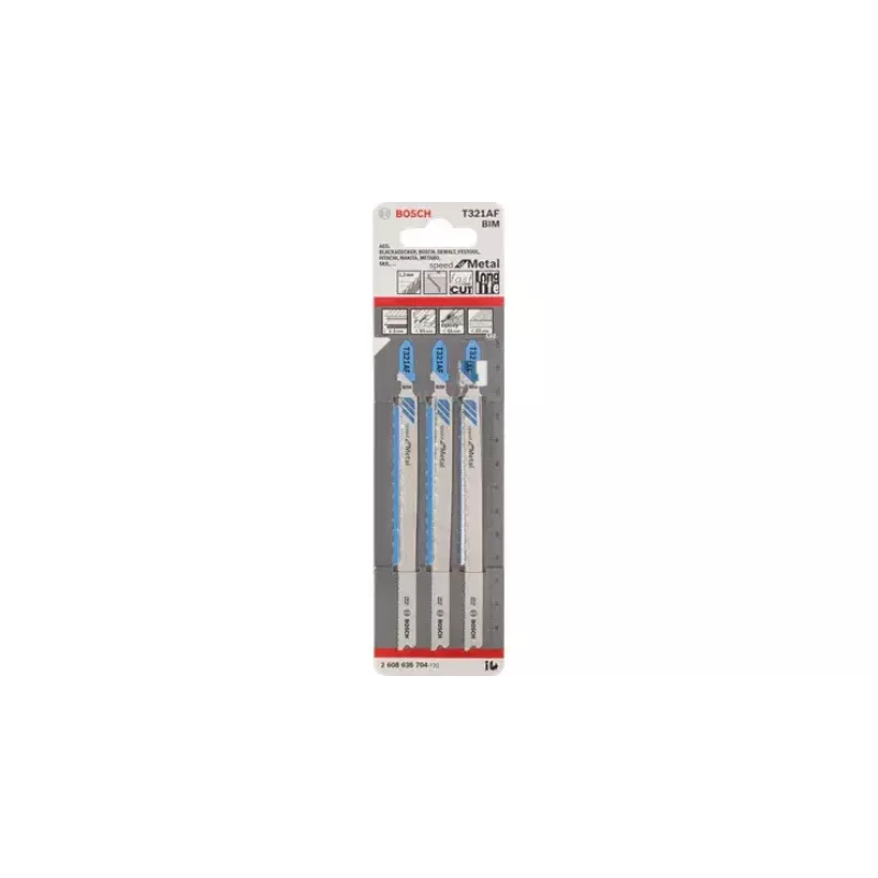Lâmina de serra de vaivém Bosch T 321 AF Speed for Metal Bimetal 13,2 cm