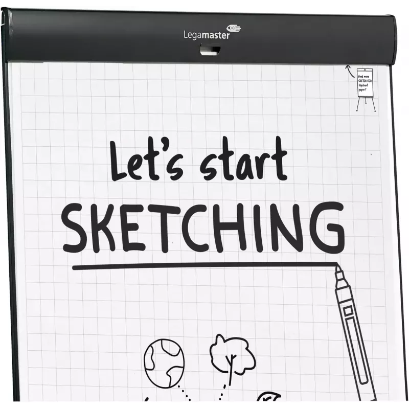 Legamaster SKETCH PRO tripé para flipchart aço 680mm largura 1050mm altura