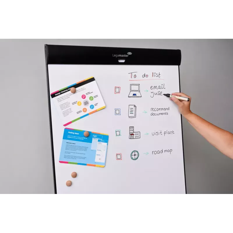 Flipchart móvel Legamaster SKETCH PRO com base em estrela aço 5 rodas