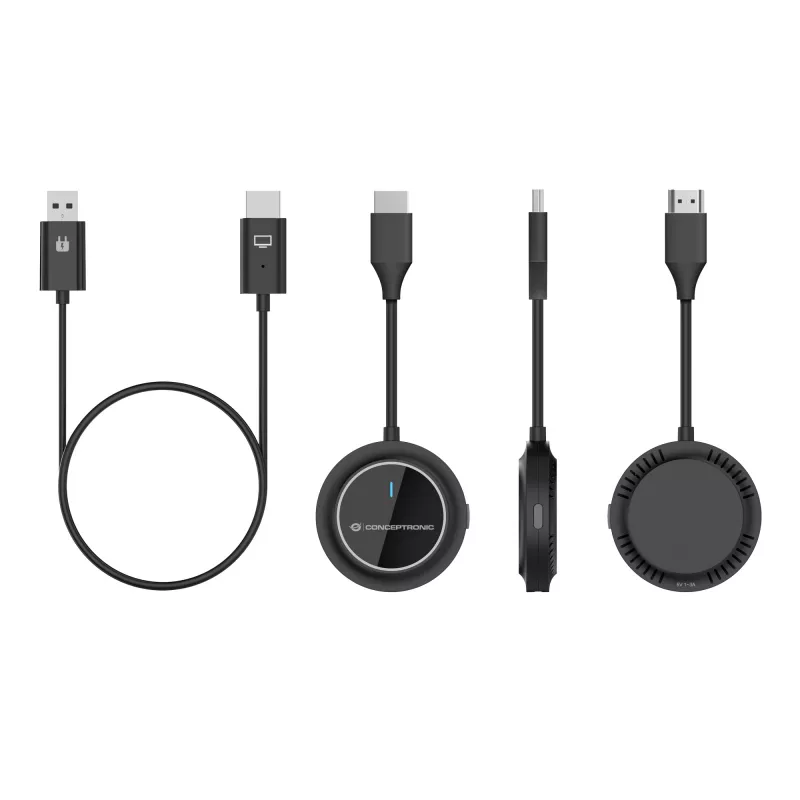 Kit extensor HDMI sem fios CONCEPTRONIC ATHERIC02B – Dongle, HDMI/USB, 1080p (1920x1080), alimentado por USB