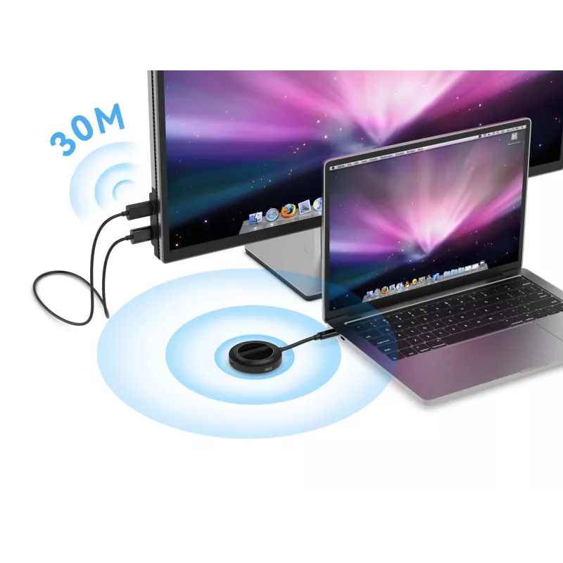 Conceptronic ATHERIC01B Kit de ecrã USB-C para HDMI sem fios 1080P