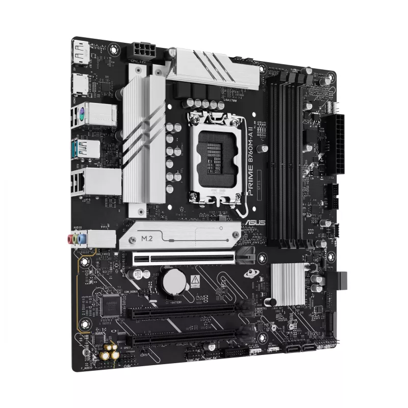 Placa-mãe ASUS PRIME B760M-A II-CSM — Intel B760, LGA1700, microATX, DDR5, até 256 GB, M.2/PCIe 4.0/SATA III, Ethernet 2,5 Gb