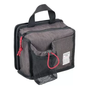 Mala de mão/mala de ombro para trolley TROIKA BBG67/GY — Poliéster, preto/cinzento, 200×50×175 mm, fecho de correr