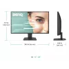 Monitor BenQ 27 polegadas 1080p FHD Eye-Care — 27 polegadas (68,6 cm), 1920×1080, 5 ms, IPS/LCD, mate, 16:9, 178°/178°, altifalantes integrados, VESA, preto