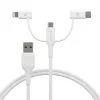 dbramante1928 re-charge - cabo 3-em-1 – USB-A para USB-A, C e Lightning - branco