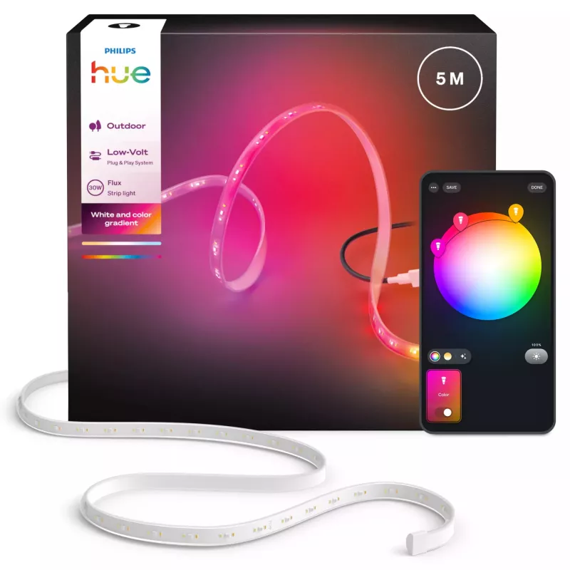Fita de luz inteligente Philips — Bluetooth/Zigbee 30 W 5 m branca