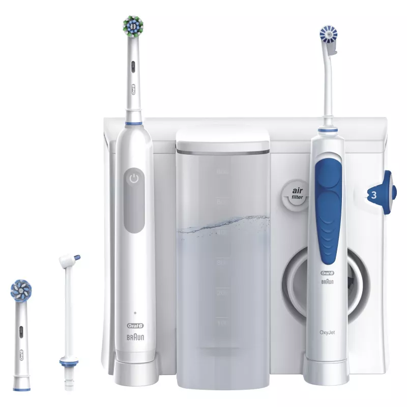 Escova de dentes elétrica rotativa-oscilante Oral-B Idropulsore Health Center adulto azul, branco