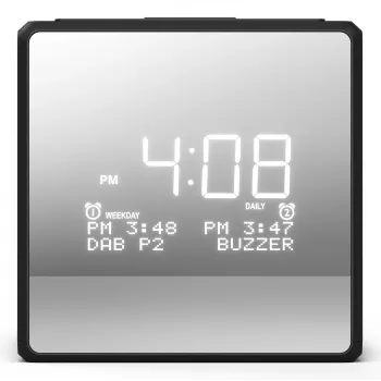Despertador digital Philips TAR4600/10 preto LCD AC/pilha