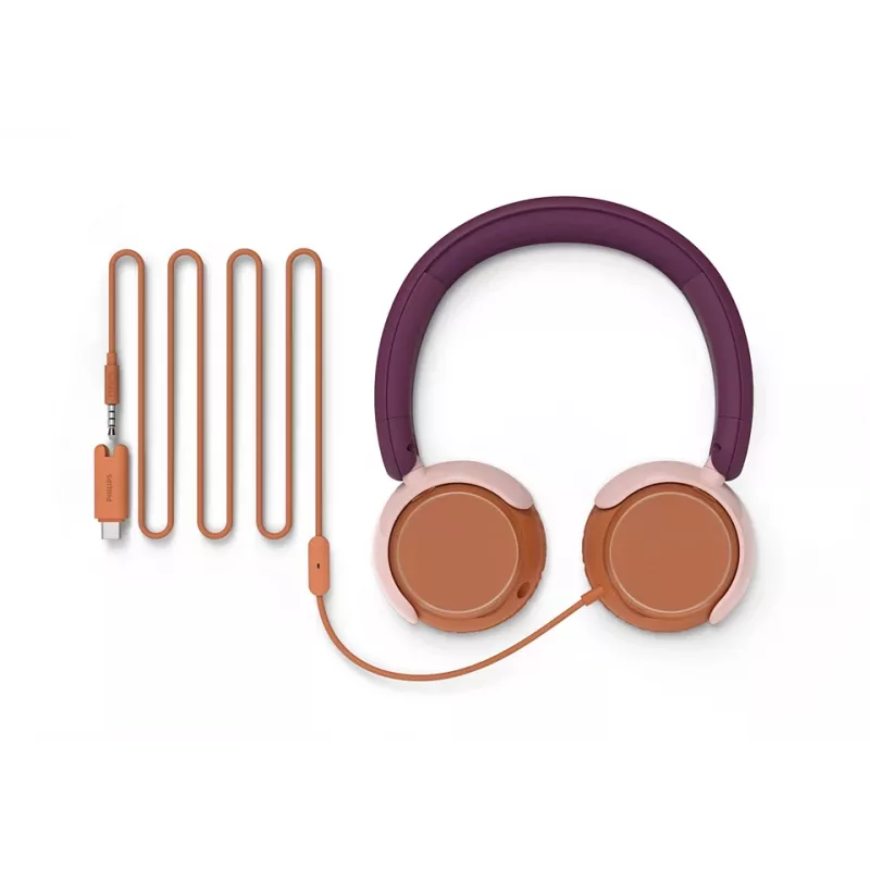 Philips 2000 series TAK2000MP/00 auscultadores/headset com fios arco de cabeça chamadas/música USB Type-C laranja, lilás, rosa