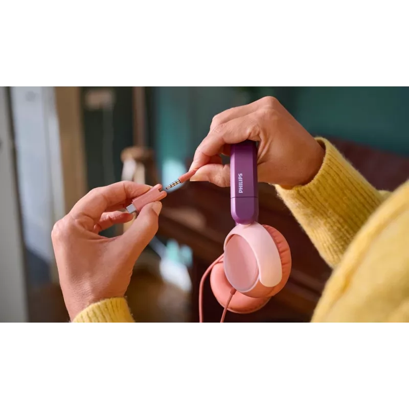 Philips 2000 series TAK2000MP/00 auscultadores/headset com fios arco de cabeça chamadas/música USB Type-C laranja, lilás, rosa