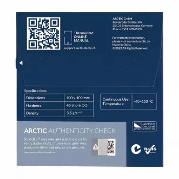 Pad térmico ARCTIC TP-3 Premium Performance 100 x 100 mm, 0,5 mm