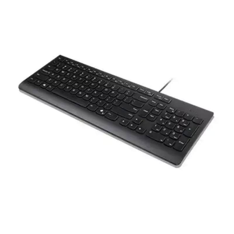 Teclado USB com fio tamanho completo Lenovo 4Y41R64642 — Layout dinamarquês, 105 teclas, preto