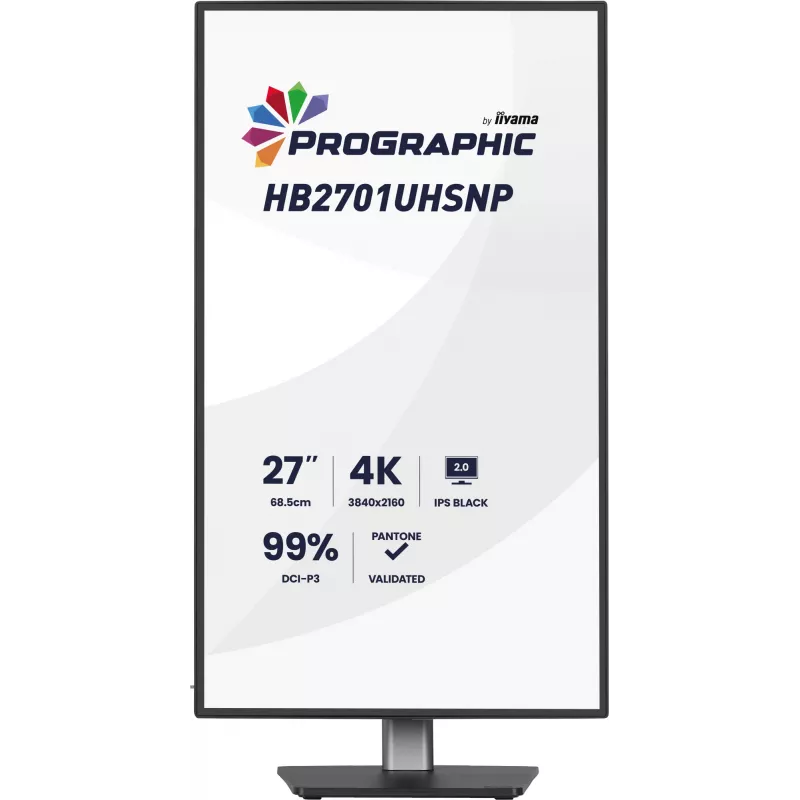 Monitor de computador iiyama PROGRAPHIC HB2701UHSNP-B1 68,6 cm (27 polegadas) 3840 x 2160 píxeis 4K Ultra HD LCD preto