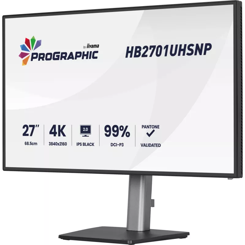 Monitor de computador iiyama PROGRAPHIC HB2701UHSNP-B1 68,6 cm (27 polegadas) 3840 x 2160 píxeis 4K Ultra HD LCD preto