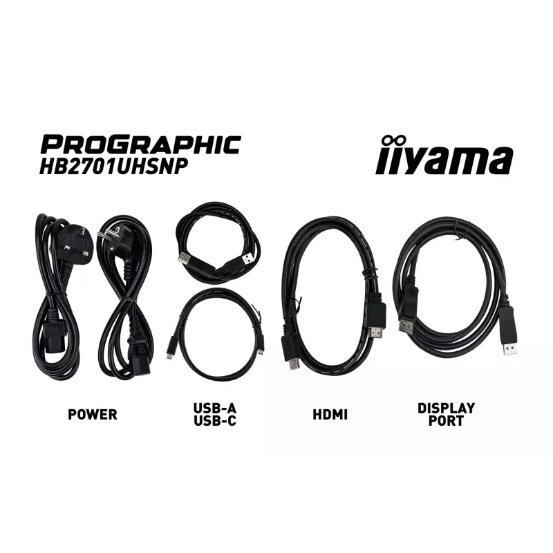 Monitor de computador iiyama PROGRAPHIC HB2701UHSNP-B1 68,6 cm (27 polegadas) 3840 x 2160 píxeis 4K Ultra HD LCD preto