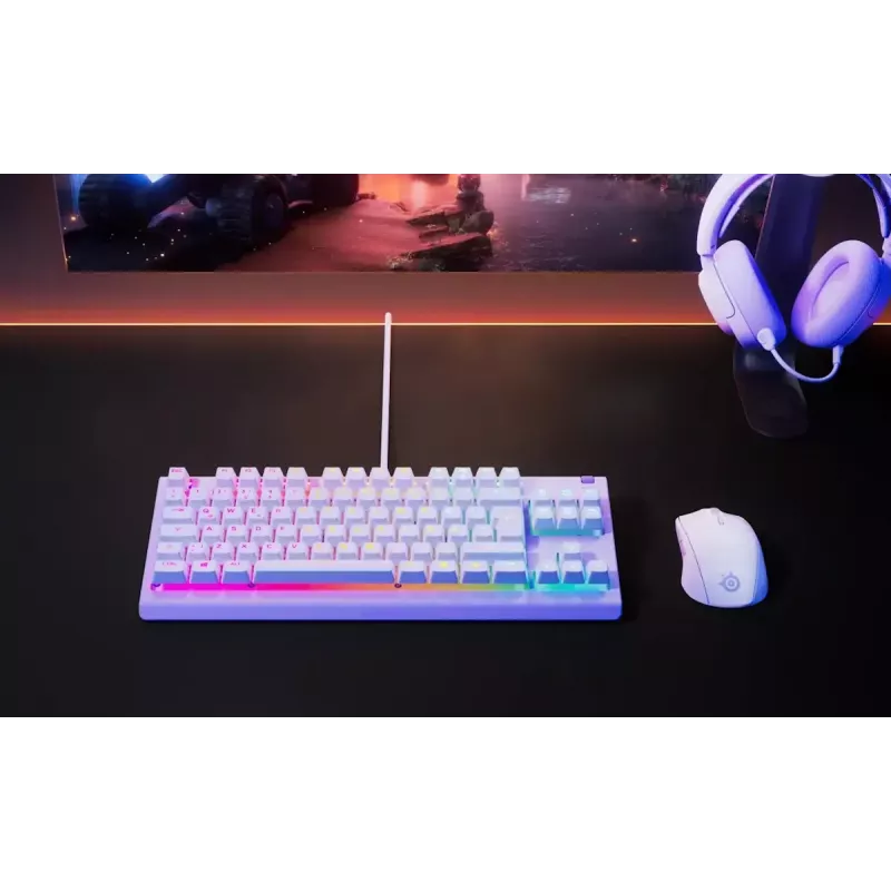 Teclado mecânico TKL para gaming STEELSERIES Apex 3 TKL US RGB com retroiluminação, tenkeyless, layout US