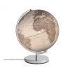 Globo de mesa político TROIKA STELLAR LIGHT 30 cm de diâmetro, design clássico, alimentação elétrica, prateado