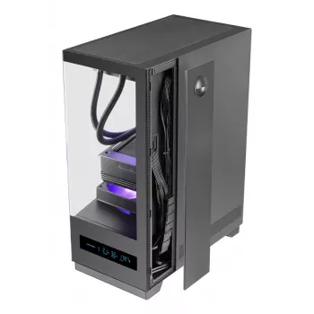 Caixa para PC TACENS MARS MC-PULSAR LCD ATX Midi Tower, vidro temperado, LCD frontal, USB-C, suporta GPU 33,2 cm