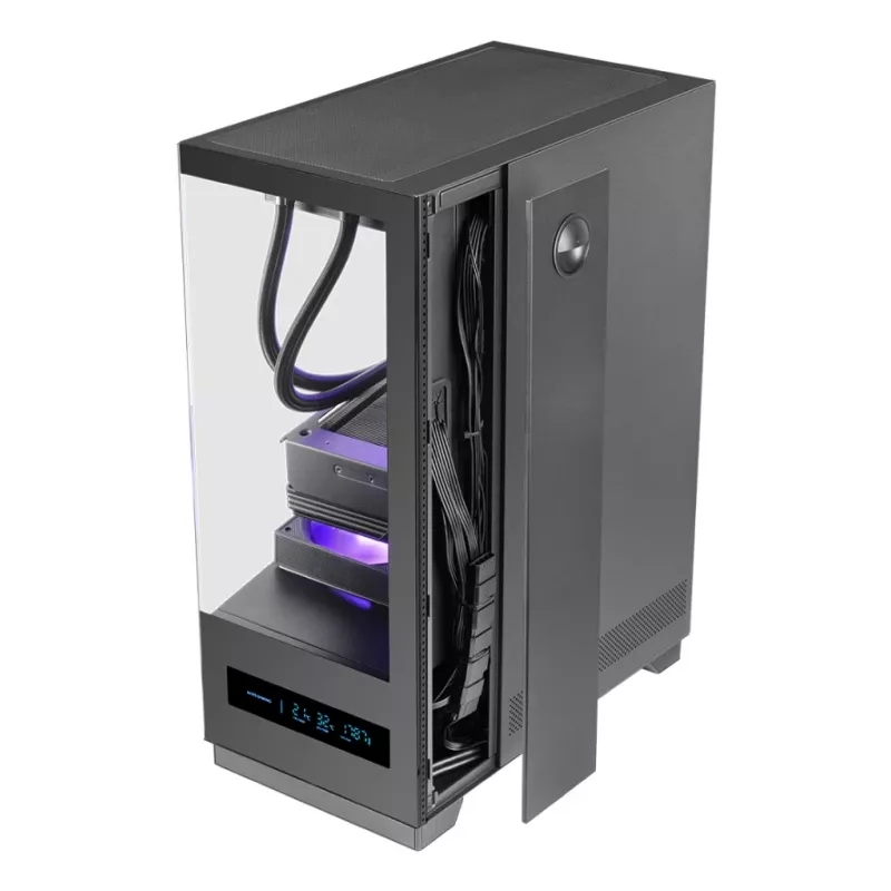 Caixa para PC TACENS MARS MC-PULSAR LCD ATX Midi Tower, vidro temperado, LCD frontal, USB-C, suporta GPU 33,2 cm