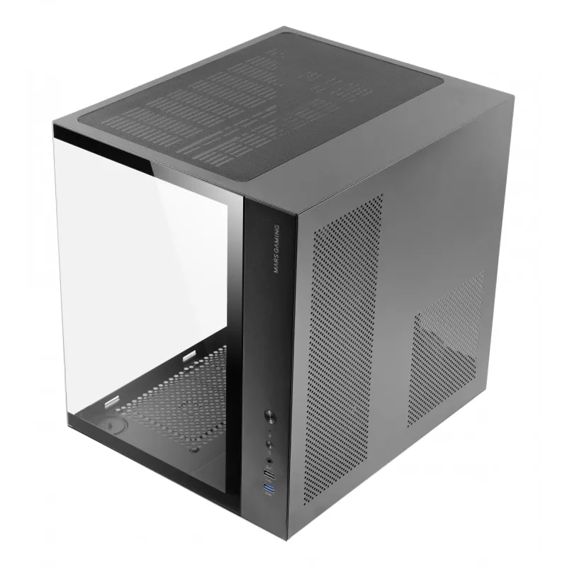Caixa para PC TACENS Mars Gaming MCV-ONE Midi Tower – preto, ATX/Micro-ATX/Mini-ITX, vidro temperado, suporta ventoinhas de 120 mm