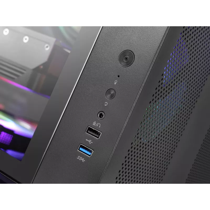 Caixa para PC TACENS Mars Gaming MCV-ONE Midi Tower – preto, ATX/Micro-ATX/Mini-ITX, vidro temperado, suporta ventoinhas de 120 mm