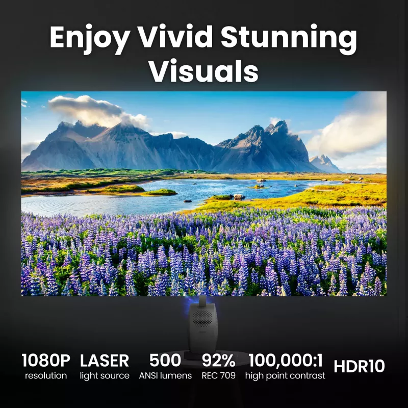 Projetor laser DLP de distância normal BenQ GV50p 1080p 500 ANSI lm, 16:9, 2,1 kg, 20.000 h