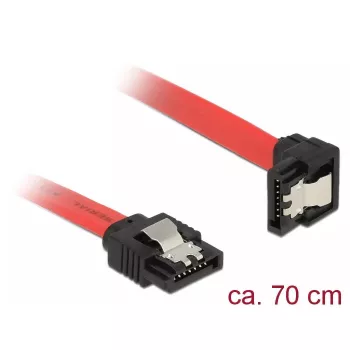 Cabo SATA DeLOCK 83980 0.7 m preto vermelho