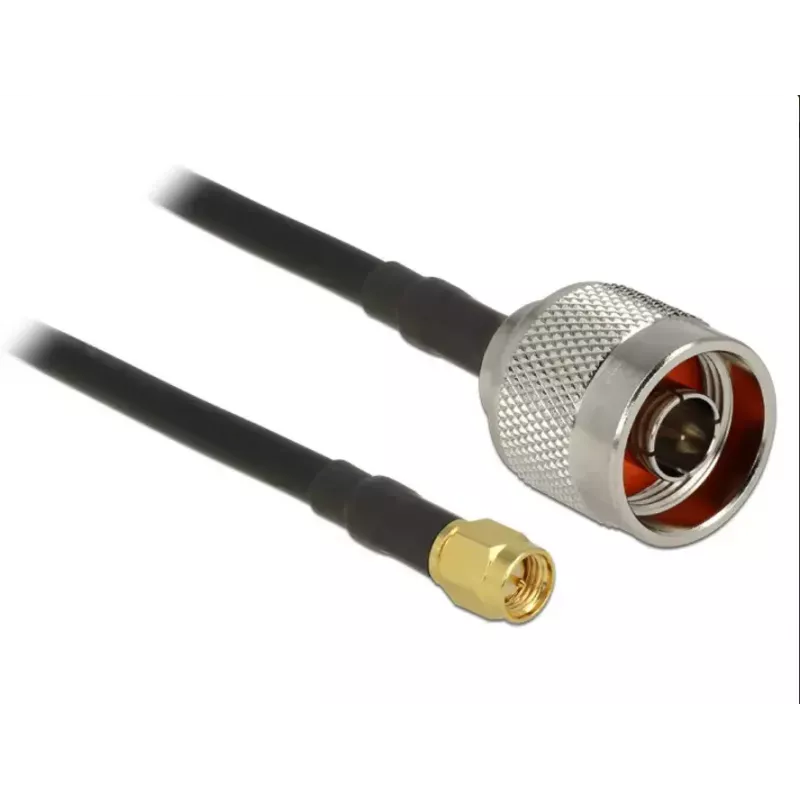 Cabo coaxial DeLOCK 89465 RG-58 5 m ficha macho N ficha macho SMA preto