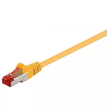 Cabo de rede GOOBAY 95578 Cat6 S/FTP (S-STP) amarelo, 1,5 m, RJ-45 para RJ-45, contactos dourados