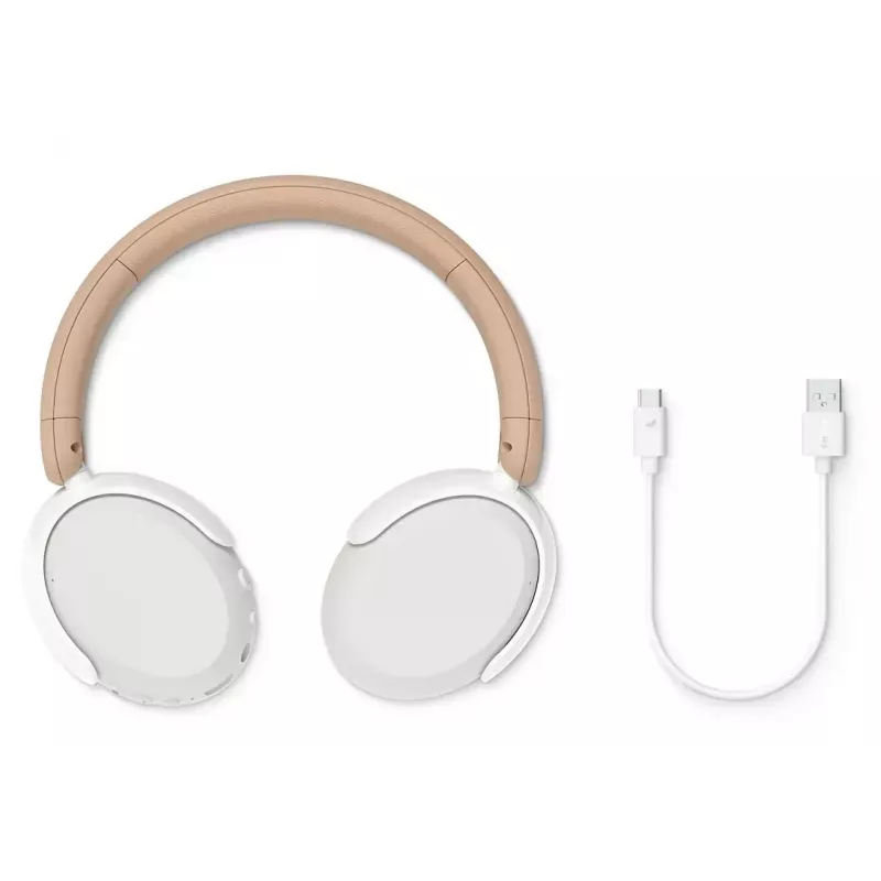 Philips 5000 series TAK5500AL/00 auscultador/headset com fios e sem fios de arco de cabeça chamadas/música Bluetooth âmbar, branco