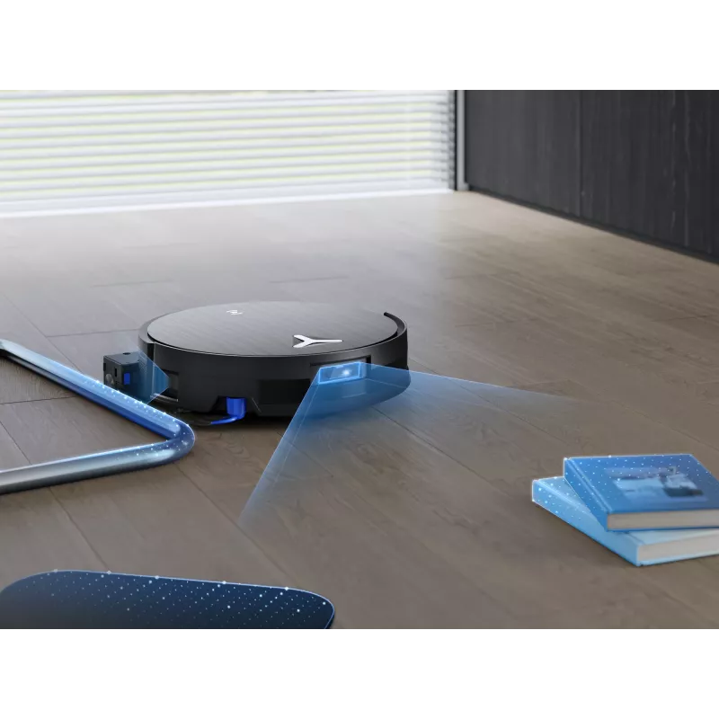 Robô aspirador Ecovacs Deebot X11 Pro Omni — preto, Li‑Ion 6400 mAh, 206 min de autonomia, 0,22 L de depósito de pó, estação base 2,5 L