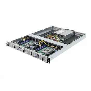 Barebone servidor ASRock 1U2N2G-AM5/2T — LGA 1718, DDR5 até 48 GB, 10Gb Ethernet, Aspeed AST2600, fonte de alimentação 1600W