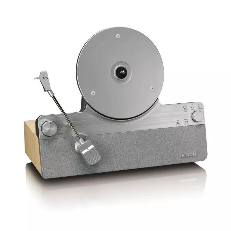 Gira-discos de áudio com acionamento por correia Lenco LSA-071SI, totalmente automático, cinzento, Bluetooth, 3,5 mm, 10 W