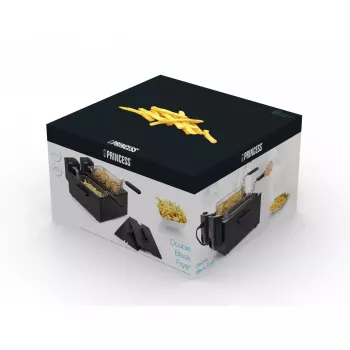 Fritadeira Princess 183028 Double preta Fryer 6 L 3600 W