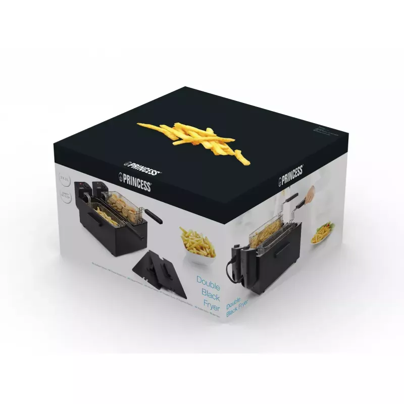 Fritadeira Princess 183028 Double preta Fryer 6 L 3600 W