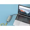 Techly IUSB32C-HUB6HPDI Hub de interfaces USB 3.2 Gen 1 (3.1 Gen 1) Type-C 5000 Mbit/s alumínio