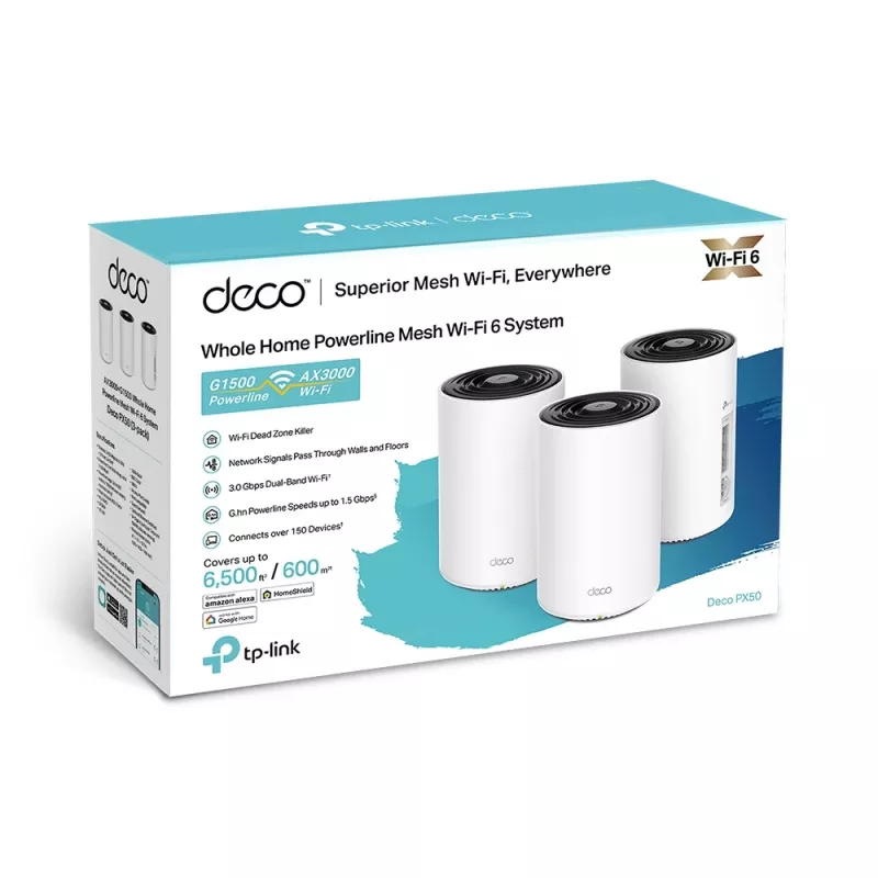 TP-Link AX3000 + G1500 Sistema Powerline Mesh Wi-Fi 6 para toda a casa
