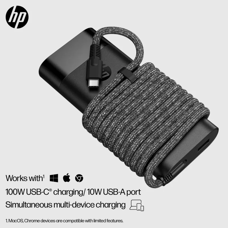 Carregador para portátil HP 110W USB-C, Portátil, Interior, 43 - 63 Hz, 110 W, 5V/9V/12V/15V/20V, 1,6 A