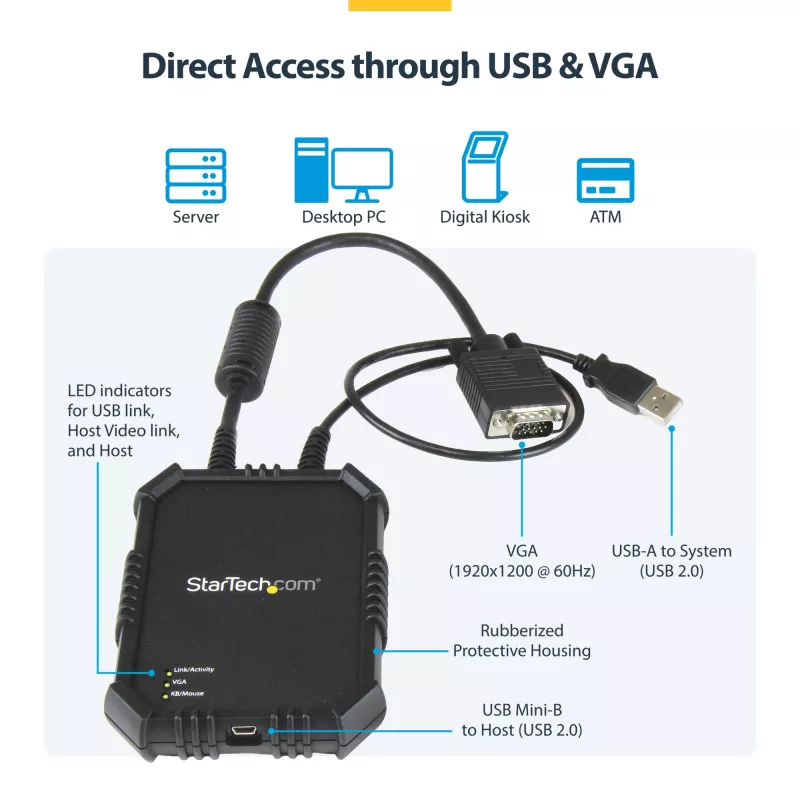 StarTech.com Consola KVM de portátil para servidor com caixa robusta