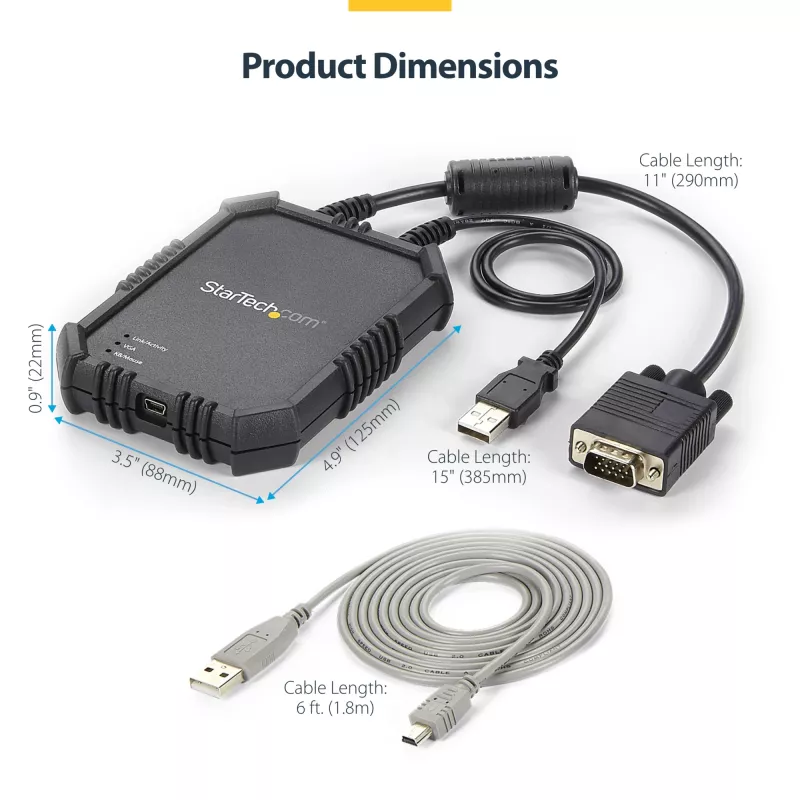 StarTech.com Consola KVM de portátil para servidor com caixa robusta