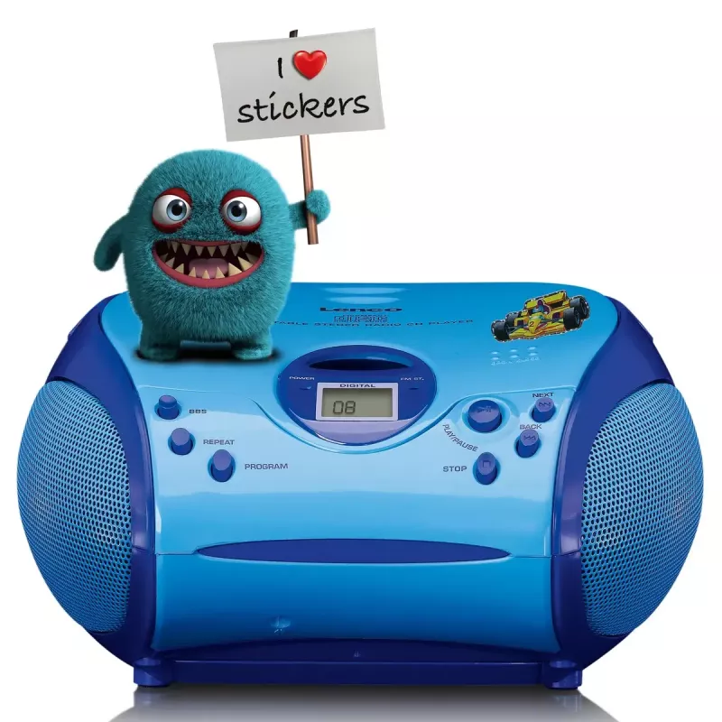 Rádio portátil Lenco SCD-24BU Kids FM 4W 60dB