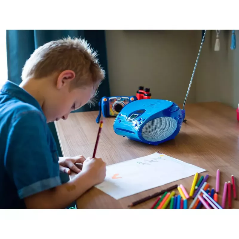 Rádio portátil Lenco SCD-24BU Kids FM 4W 60dB