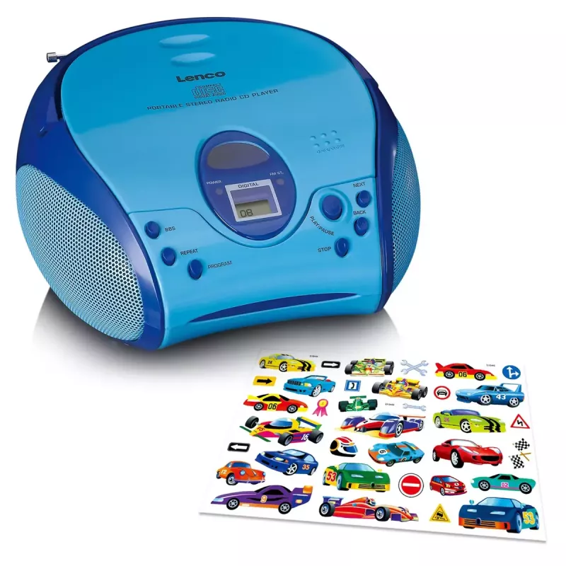 Rádio portátil Lenco SCD-24BU Kids FM 4W 60dB